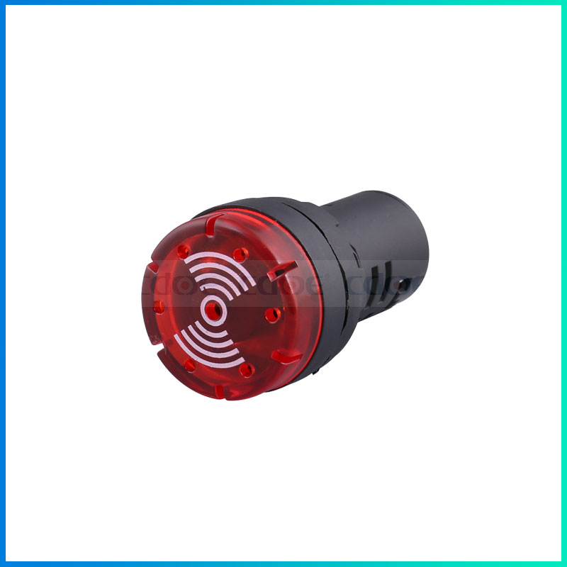 Wholesales Selling alarm buzzer AC 220v 22mm panel mount diameter Flashing light red lamp