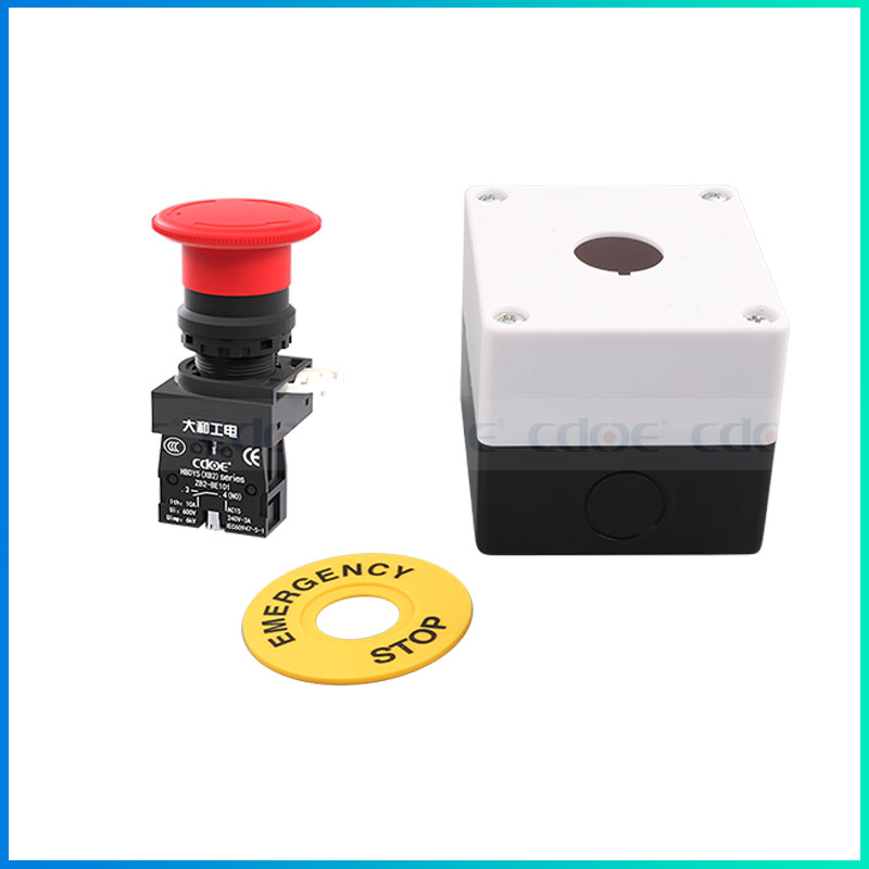 Emergency stop switches with box product terminal